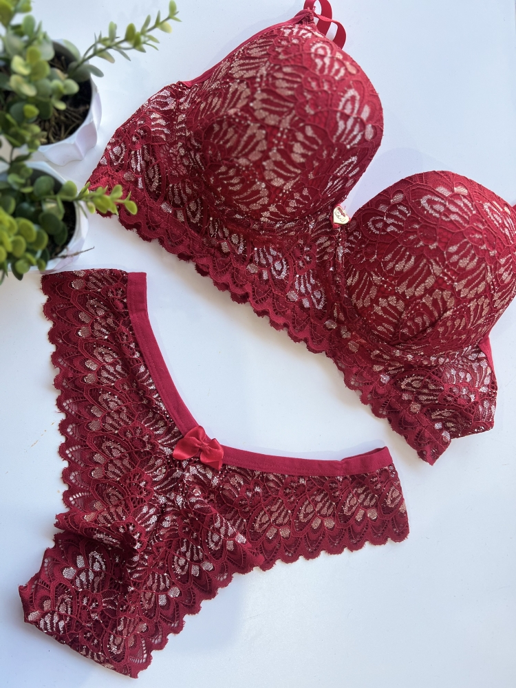 Conjunto renda total com bojo