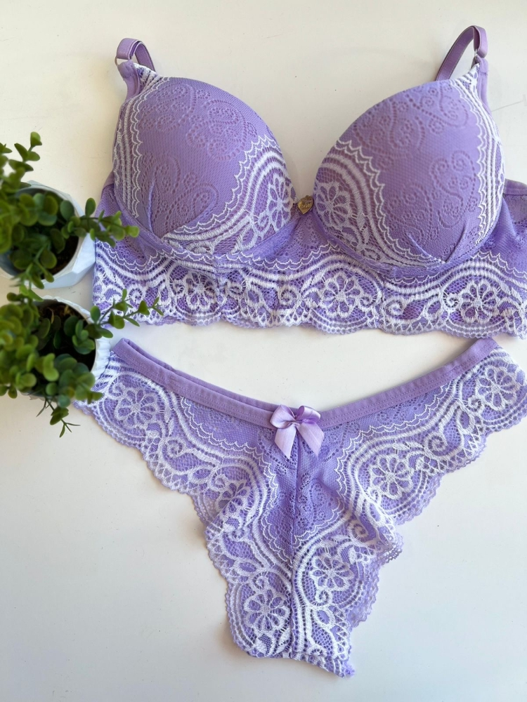 Conjunto renda total com bojo