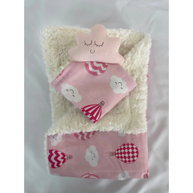 kit Manta Sherpa + Naninha para Bebê (menino/menina) - Imagem 4
