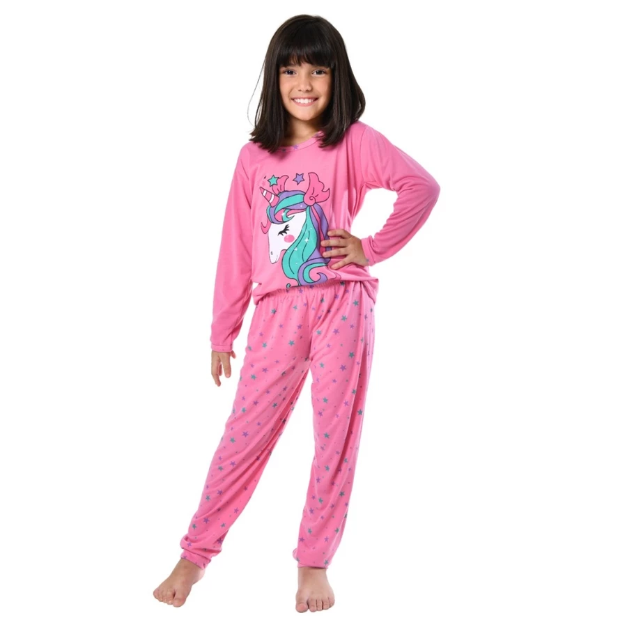 Pijama Infantil Feminino Longo Snoopy – Inverno Manga Longa - Imagem 8