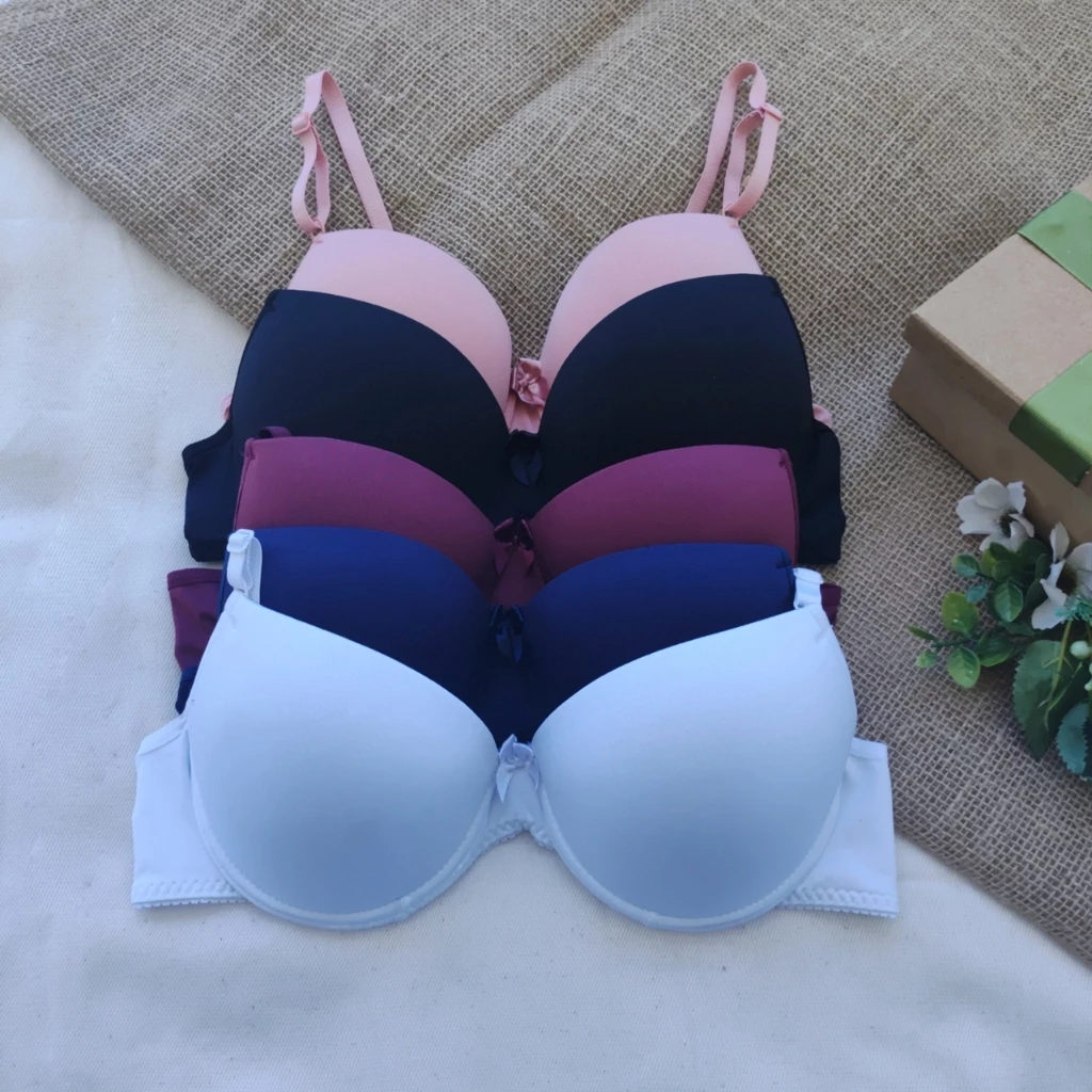 Kit 3 Sutiãs Básicos com Bojo – Conforto, Sustentação e Cores Variadas | P ao GG