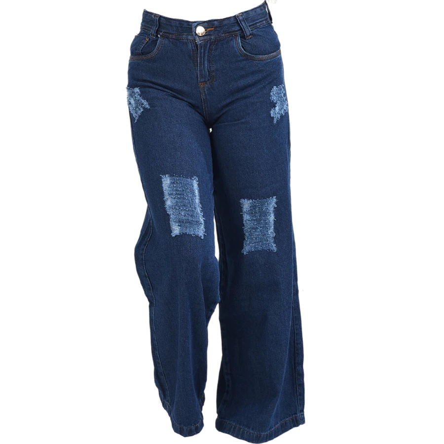 Calça Jeans Pantalona Wide Leg para Meninas Infantis e Juvenil - Imagem 9