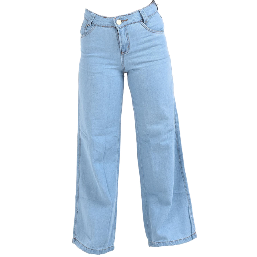 Calça Jeans Pantalona Wide Leg para Meninas Infantis e Juvenil - Imagem 10