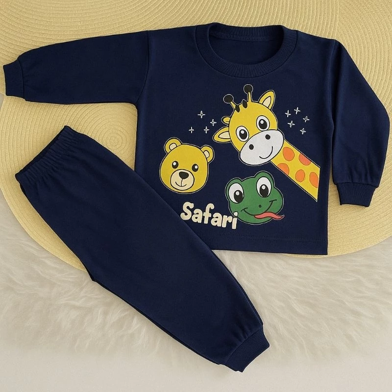 Conjunto Bebê Menino 100% Algodão Camiseta Manga Longa + Calça Inverno P ao GG - Imagem 3