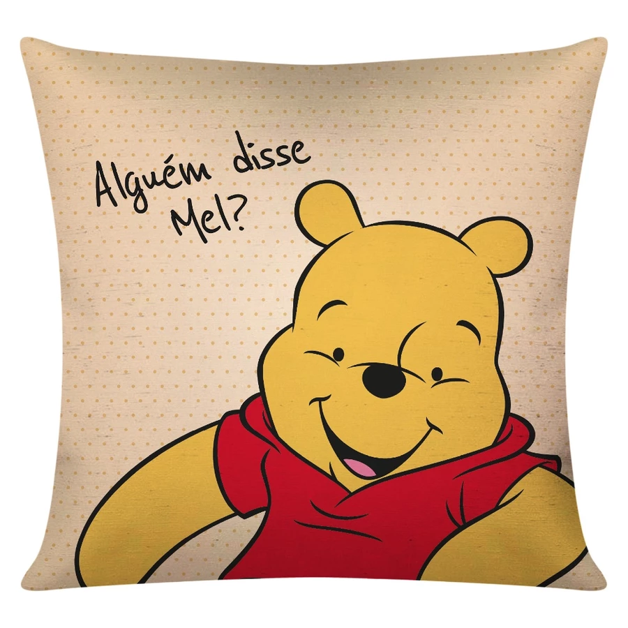 Kit com 4 Capas de Almofada Decorativas 45x45 – Ursinho Pooh - Imagem 5