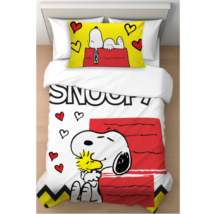 JOGO DE LENÇOL SOLTEIRO SNOOPY – 2 PEÇAS - Imagem 2