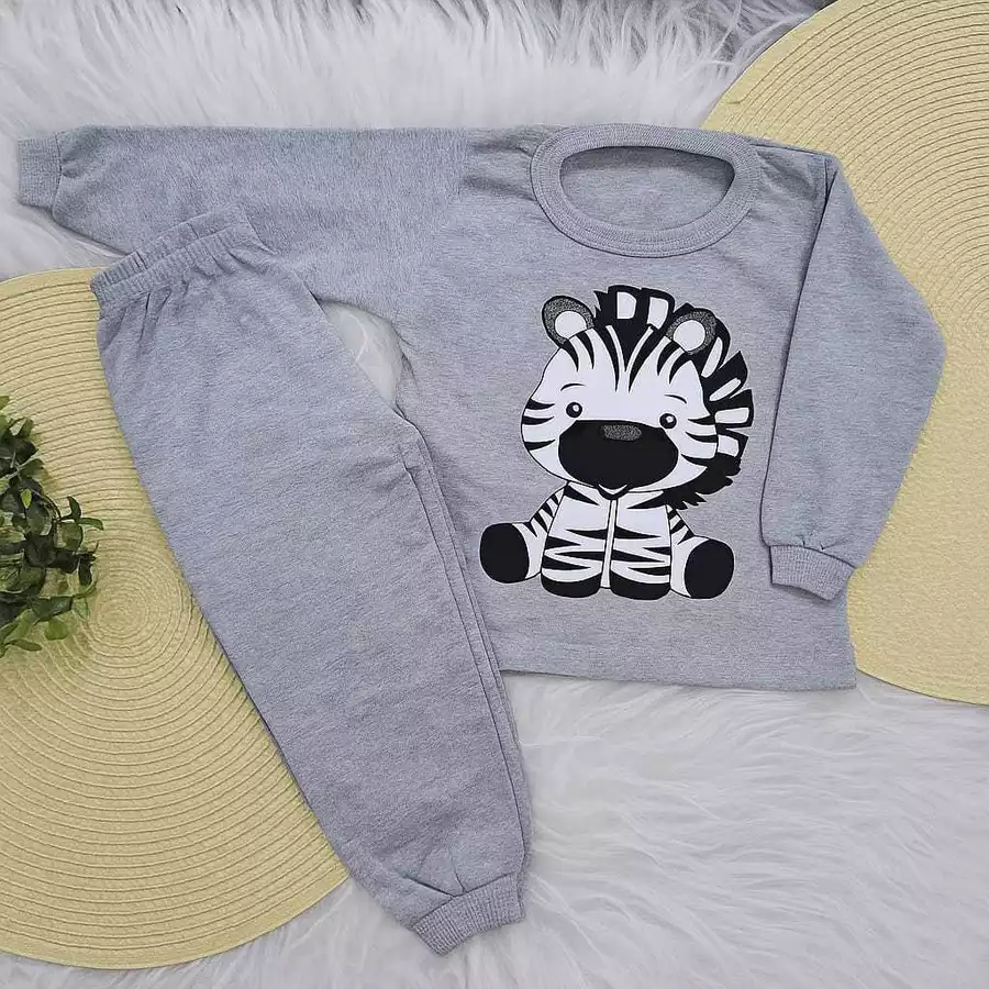 Conjunto Bebê Menino 100% Algodão Camiseta Manga Longa + Calça Inverno P ao GG - Imagem 13