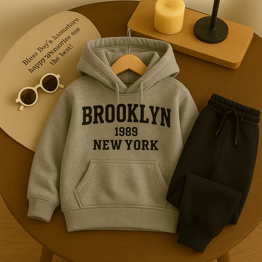 Conjuntinho Infantil Moletom Brooklyn - Imagem 5