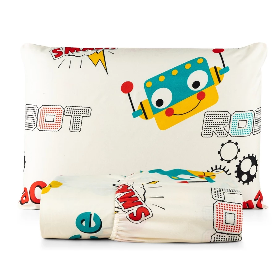 Jogo de Lençol Infantil Solteiro 200 Fios com Elástico – Estampas Divertidas - Imagem 12