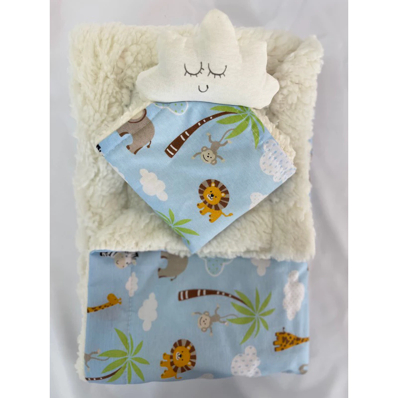 kit Manta Sherpa + Naninha para Bebê (menino/menina) - Imagem 6