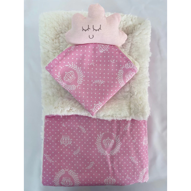 kit Manta Sherpa + Naninha para Bebê (menino/menina) - Imagem 7