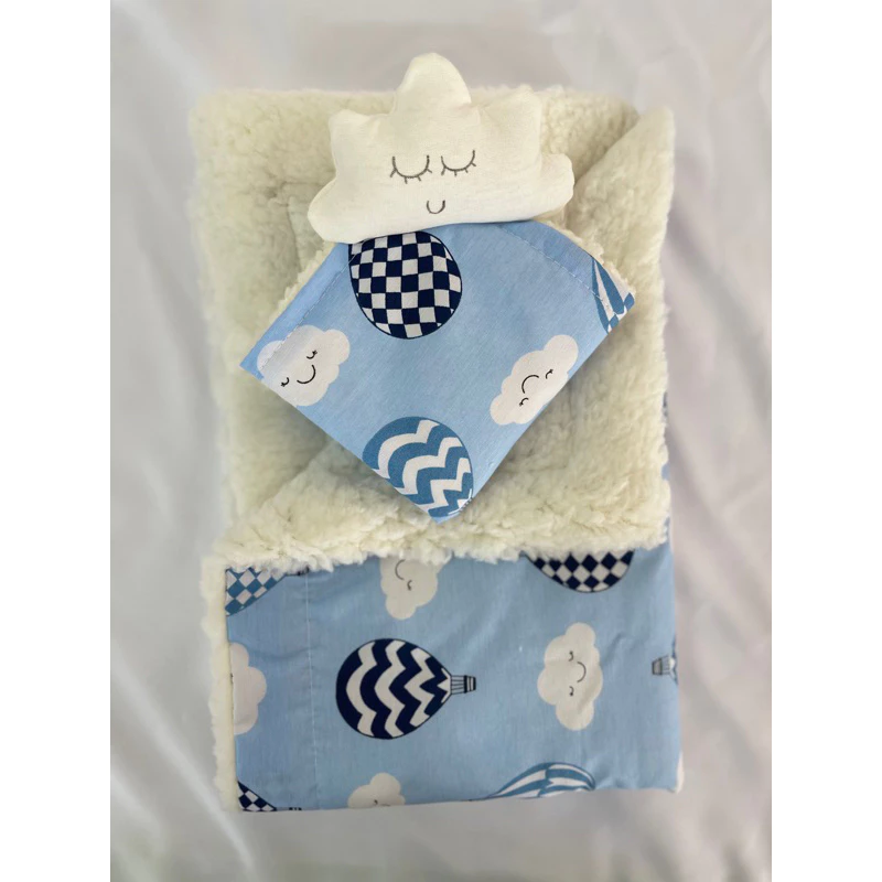 kit Manta Sherpa + Naninha para Bebê (menino/menina) - Imagem 9