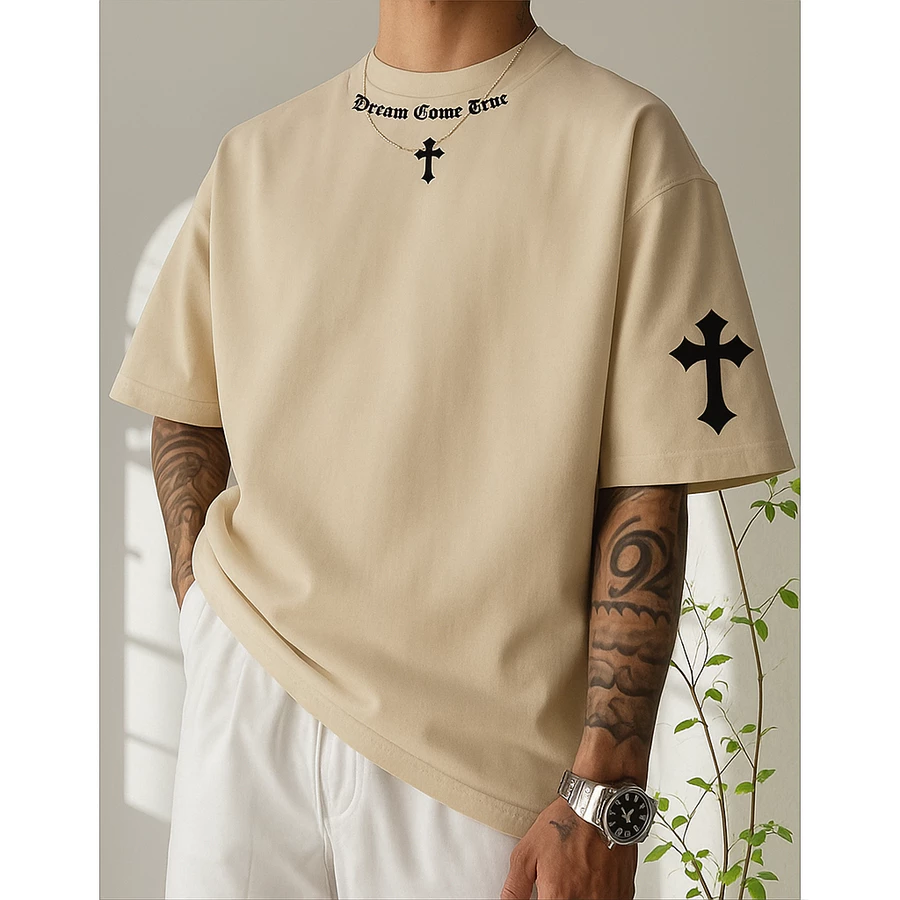 Camiseta Oversized Streetwear Masculina 100% Algodão – Estilo Urbano - Imagem 2