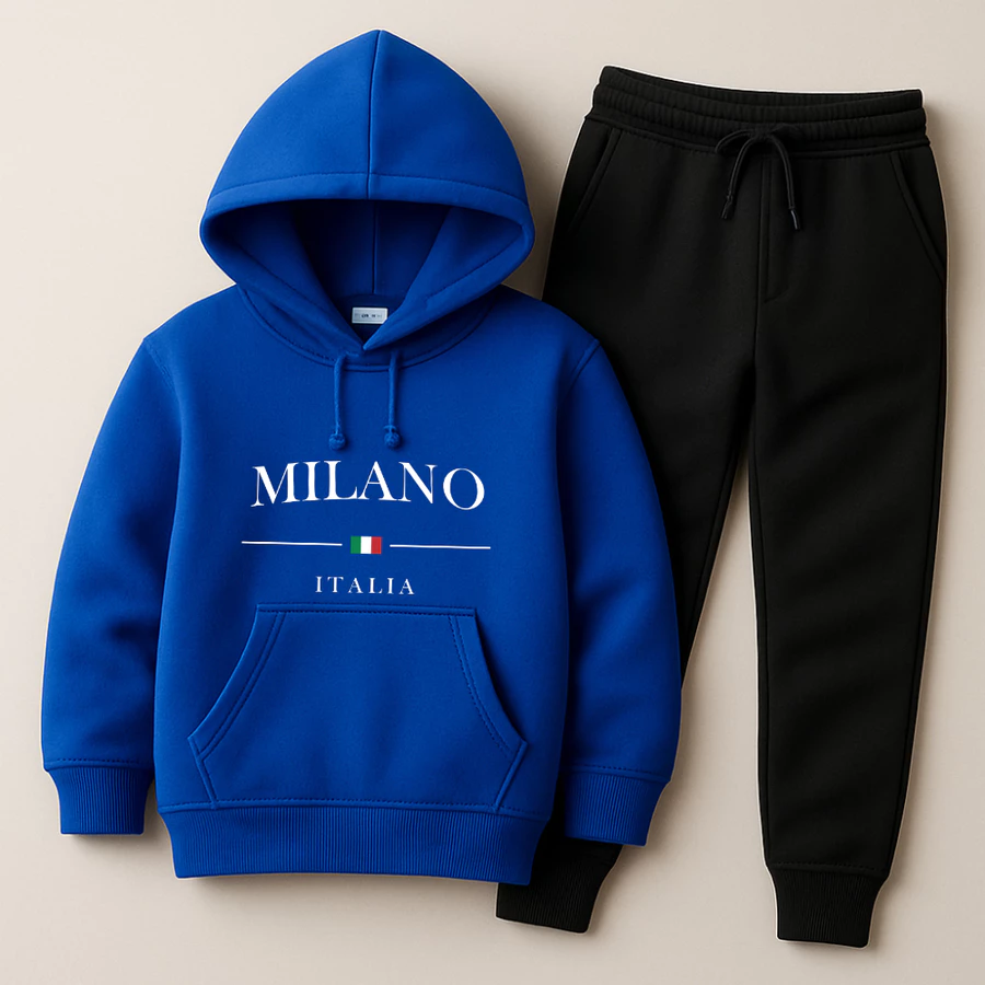 🧥 Conjunto Infantil Premium Itália – Moletom Canguru com Capuz e Calça