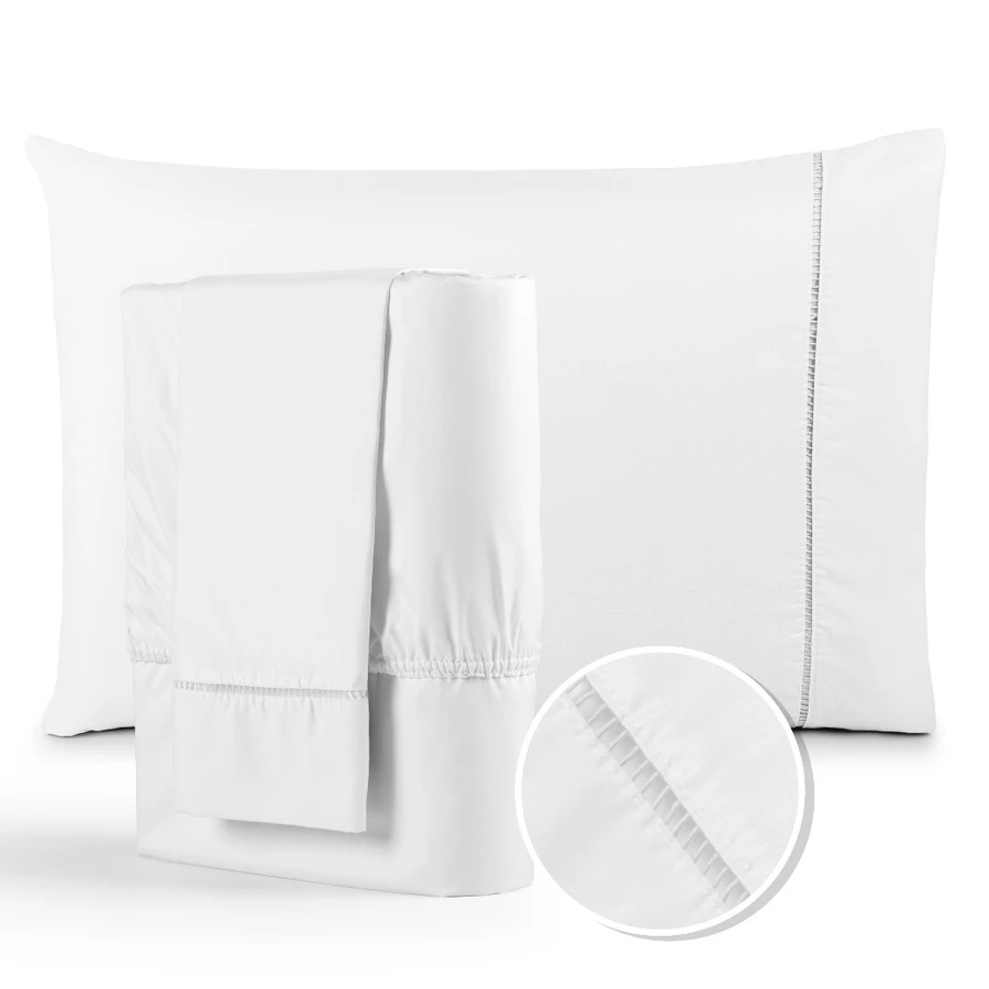 Jogo de Lençol 400 Fios Micropercal – Cama Box com Fronhas