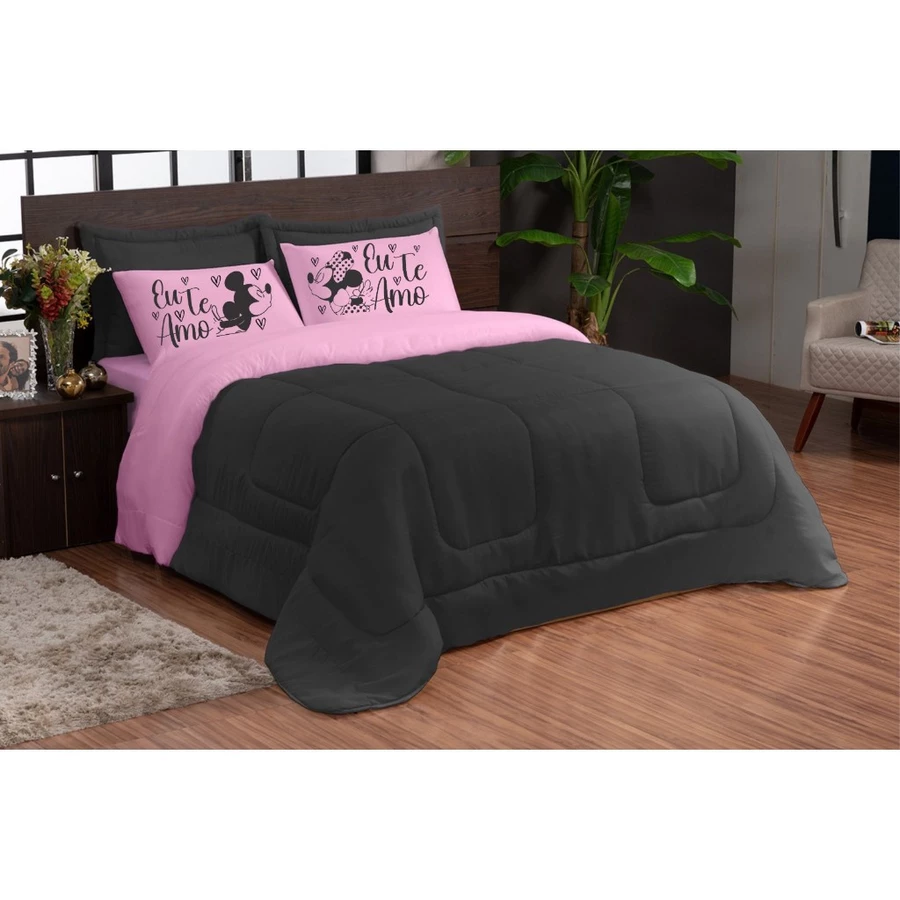 Kit 3 Peças Edredom Com Fronha Estampada - Imagem 2