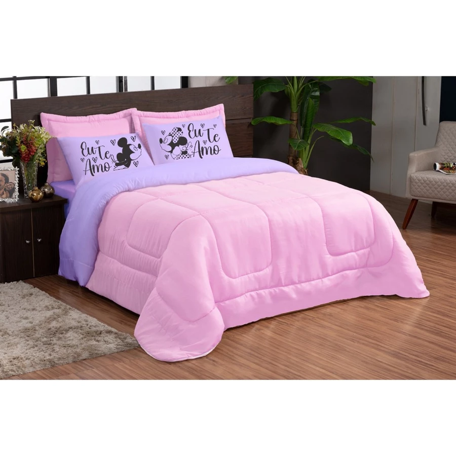 Kit 3 Peças Edredom Com Fronha Estampada - Imagem 3