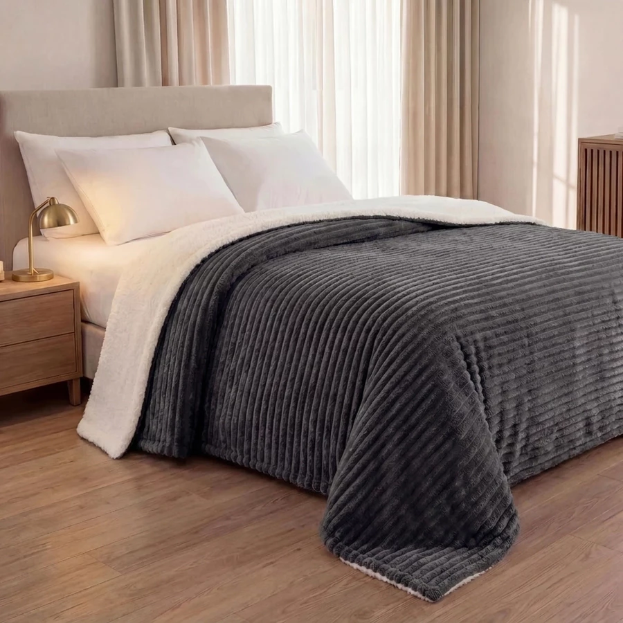 Cobertor Sherpa Casal 2,20x1,80 Grossa Manta Quentinha Coberta Queen - Imagem 9
