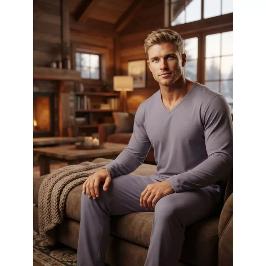 Pijama de Inverno Masculino Manga Longa - Imagem 4