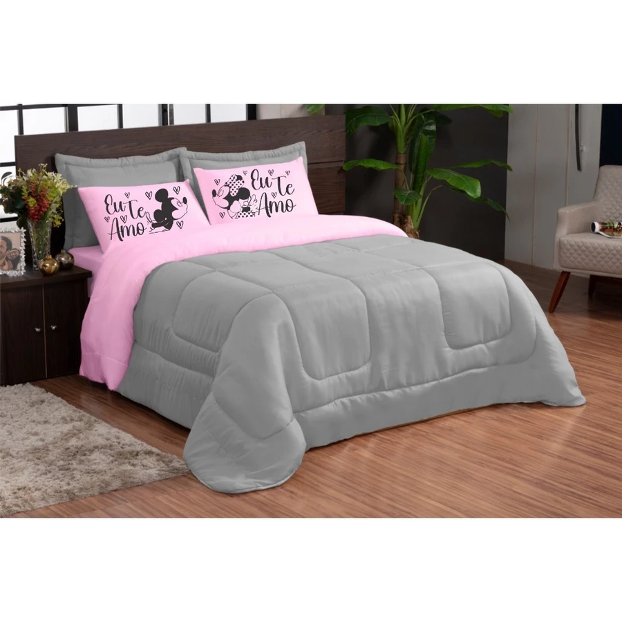 Kit 3 Peças Edredom Com Fronha Estampada - Imagem 7