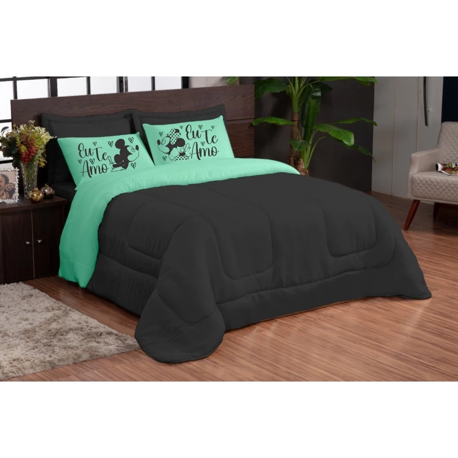 Kit 3 Peças Edredom Com Fronha Estampada - Imagem 8