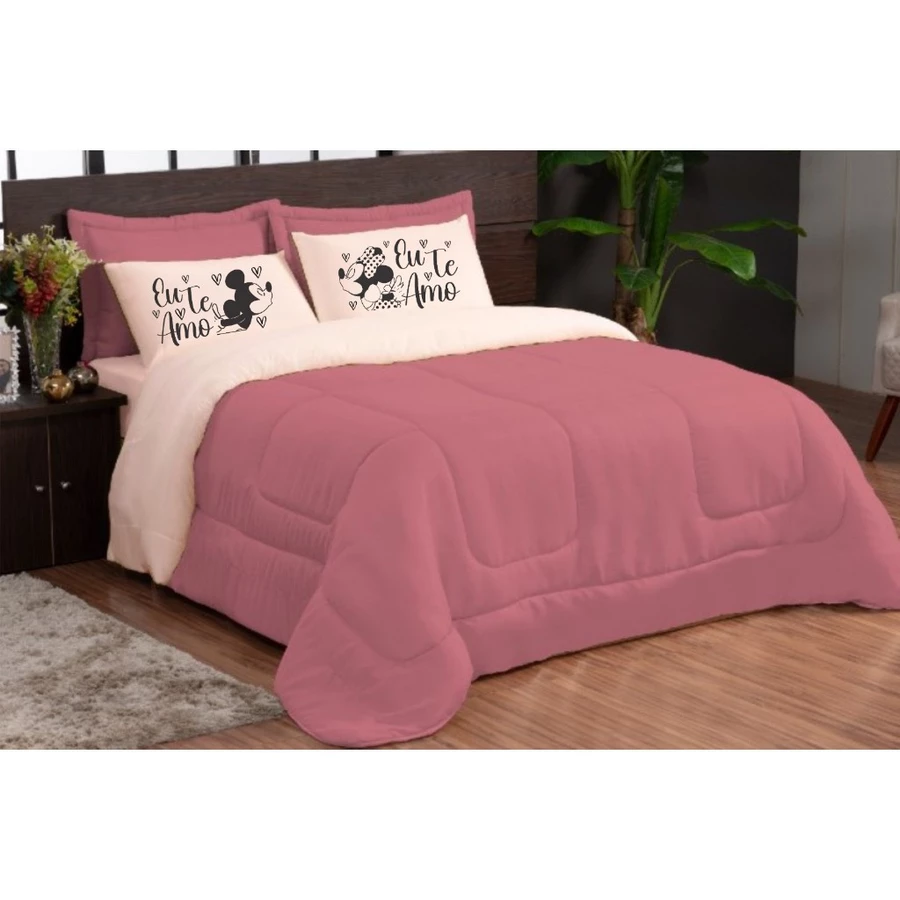 Kit 3 Peças Edredom Com Fronha Estampada - Imagem 10