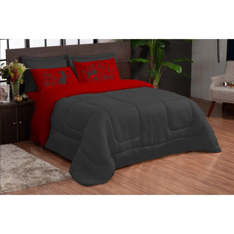 Kit 3 Peças Edredom Com Fronha Estampada - Imagem 11
