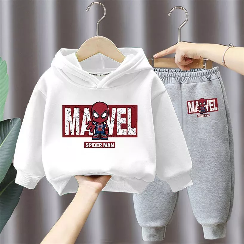 🕷️ Conjunto Infantil Homem-Aranha com Capuz – Moletom Quentinho para Meninos - Imagem 10
