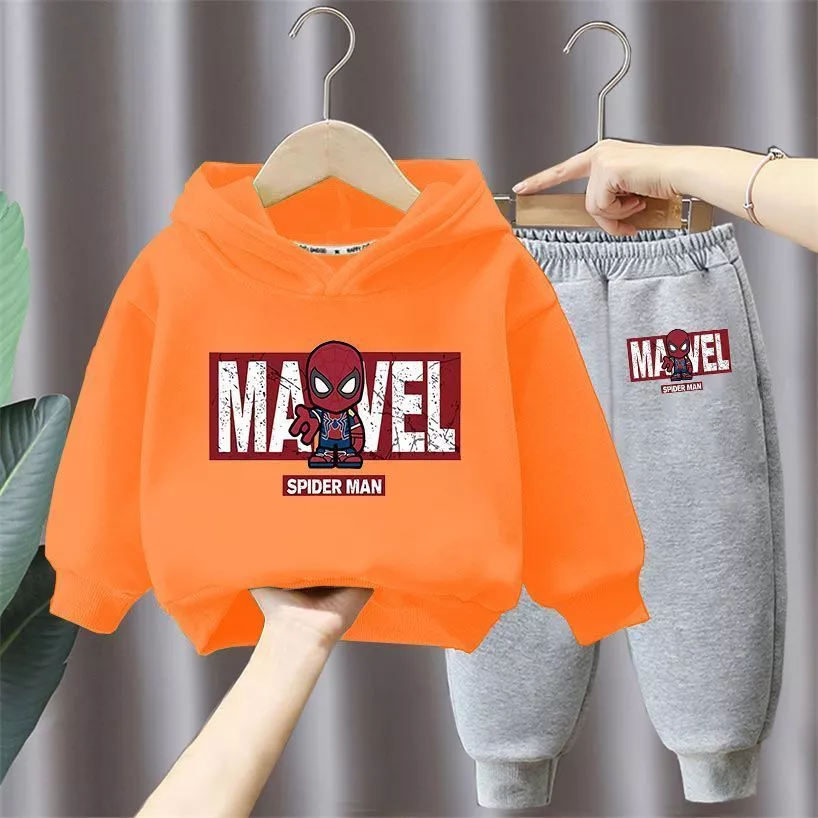 🕷️ Conjunto Infantil Homem-Aranha com Capuz – Moletom Quentinho para Meninos - Imagem 4