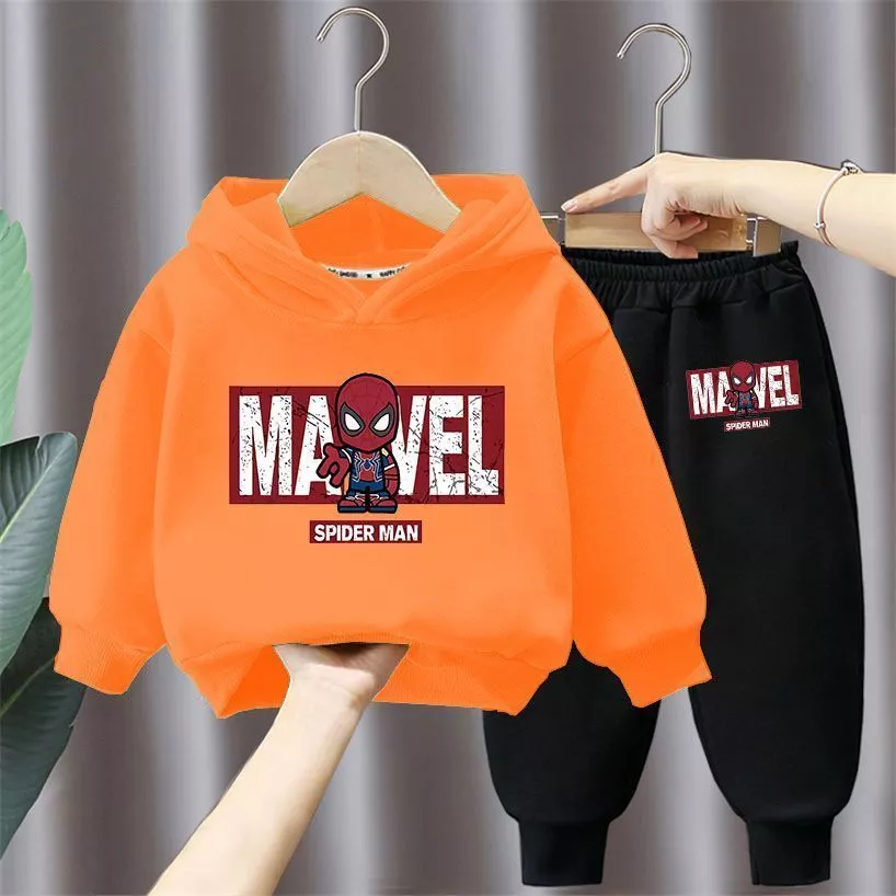 🕷️ Conjunto Infantil Homem-Aranha com Capuz – Moletom Quentinho para Meninos - Imagem 8