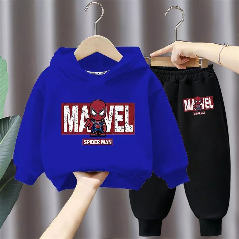 🕷️ Conjunto Infantil Homem-Aranha com Capuz – Moletom Quentinho para Meninos - Imagem 9