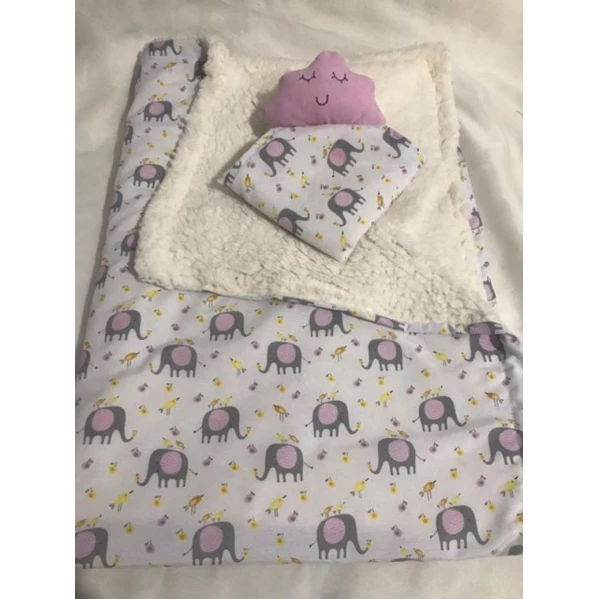 kit Manta Sherpa + Naninha para Bebê (menino/menina) - Imagem 10