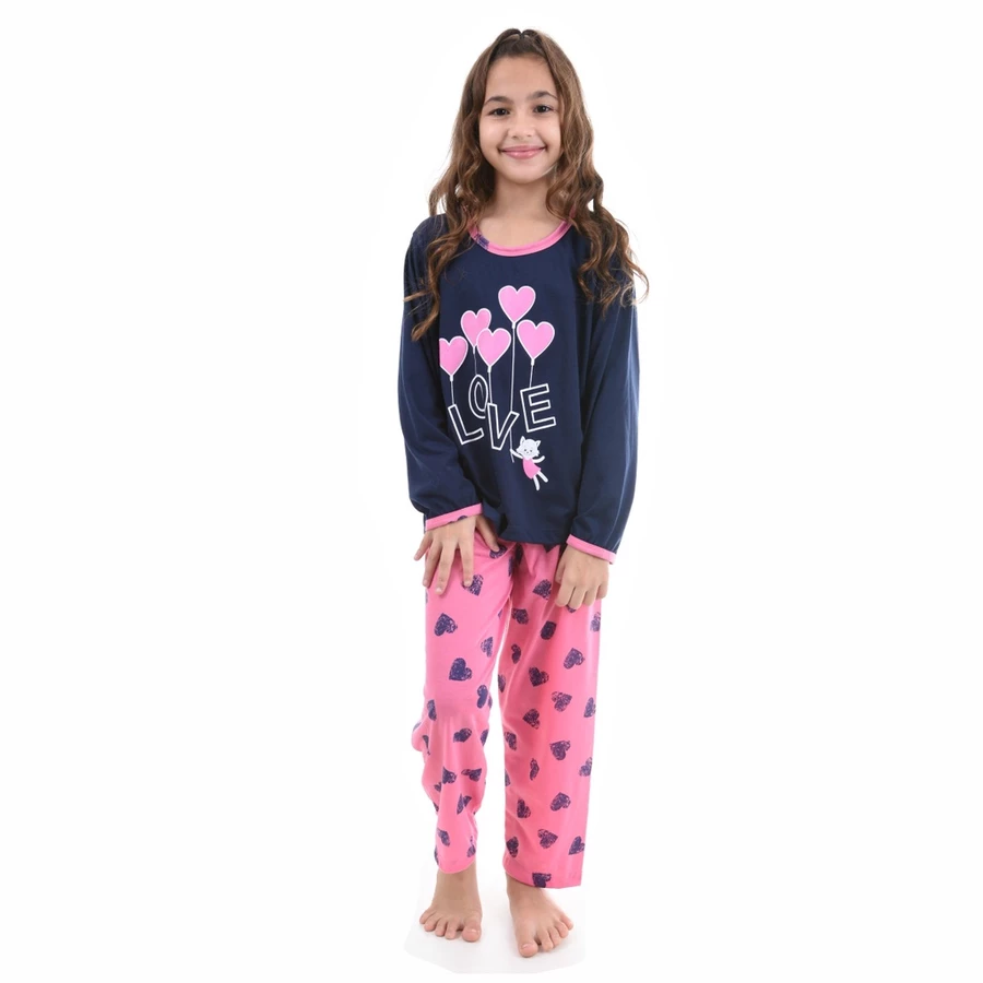 Pijama Infantil Feminino Longo Snoopy – Inverno Manga Longa - Imagem 9