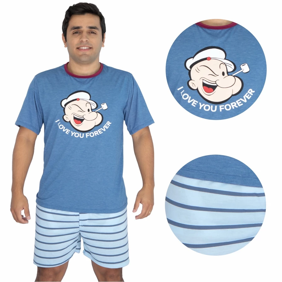 Pijama Masculino Premium Super Pai – Manga Curta com Short - Imagem 9