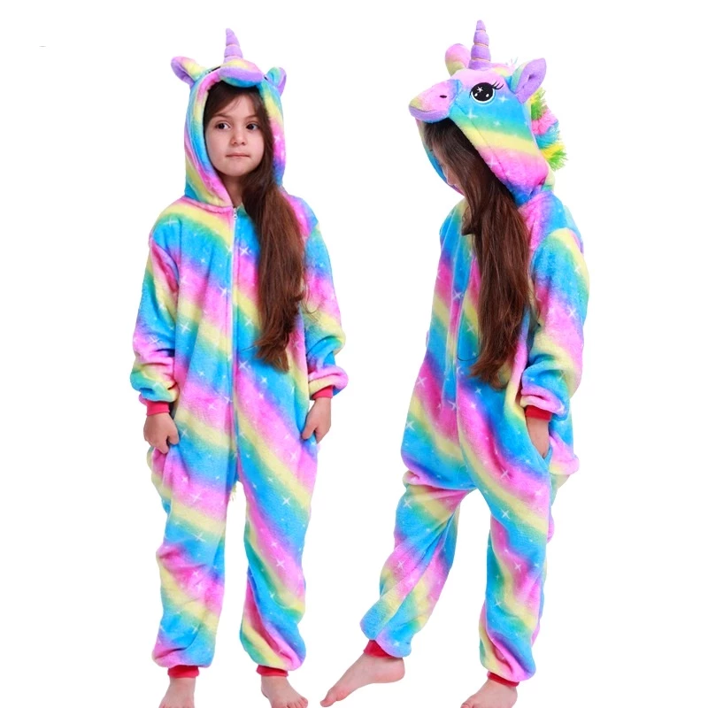 Pijama Infantil Dinossauro Unicórnio Animal Inverno