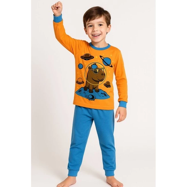 Pijama Infantil Menino Capivara Astronauta