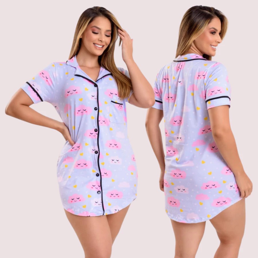 Camisola Feminina Americana com Botões – Conforto e Elegância - Imagem 2