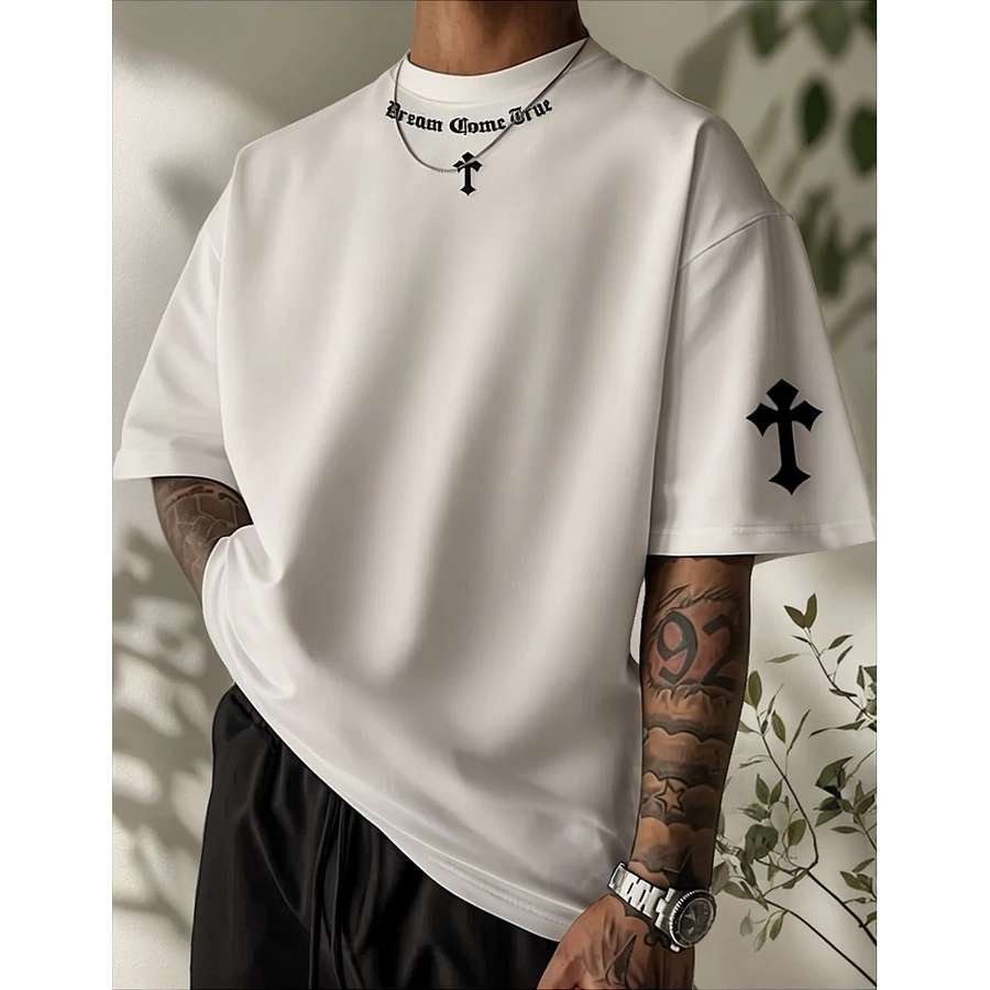 Camiseta Oversized Streetwear Masculina 100% Algodão – Estilo Urbano - Imagem 3