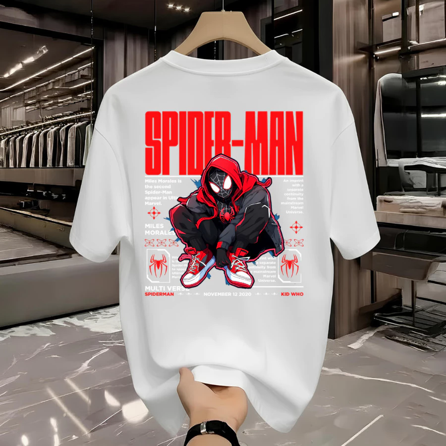 Camiseta Spider-Man Premium 100% Algodão – Streetwear Unissex