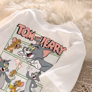 Camiseta Unissex Tom & Jerry Premium 100% Algodão – Oversized Casual | P ao G3