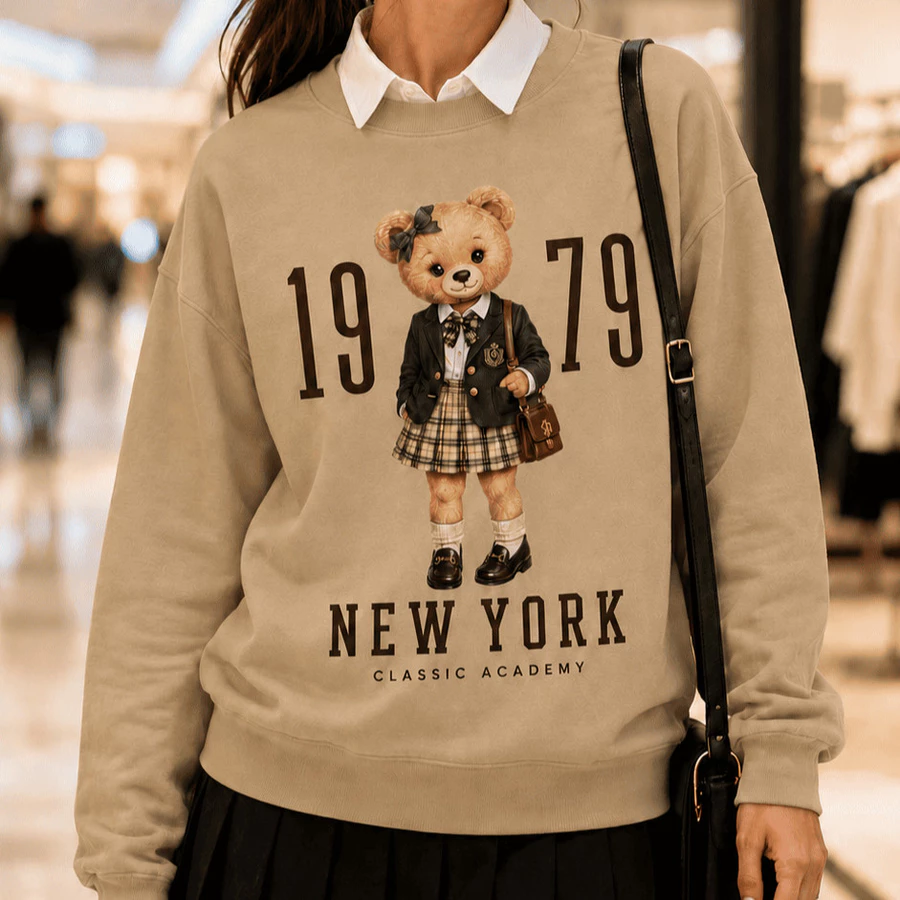 Moletom Feminino Estampado Urso Vintage 1979 - Imagem 2