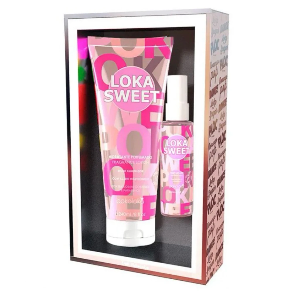 Kit Hidratante + Body Splash Loka Sweet 60ml - Pokoloka