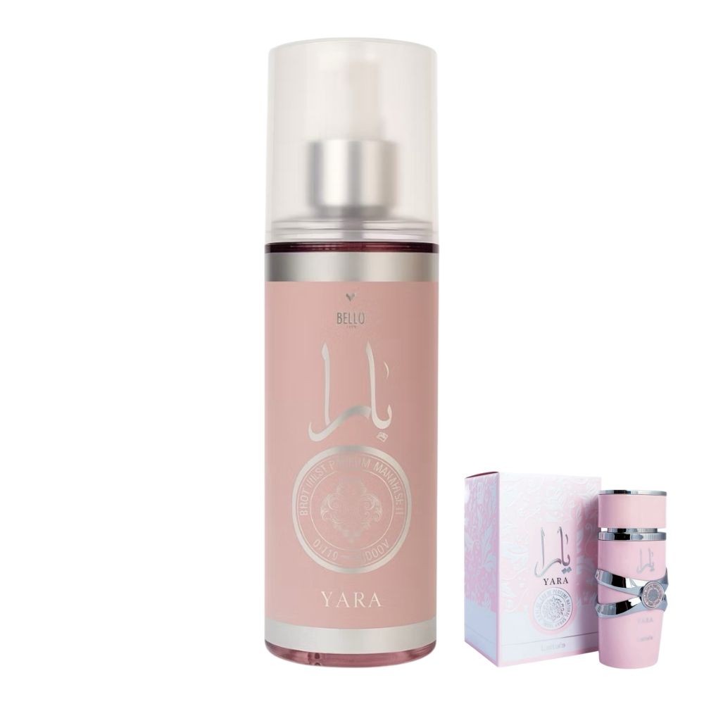 Body Splash Árabe Yara BelloCharme 200ml – Fragrância Feminina Sofisticada
