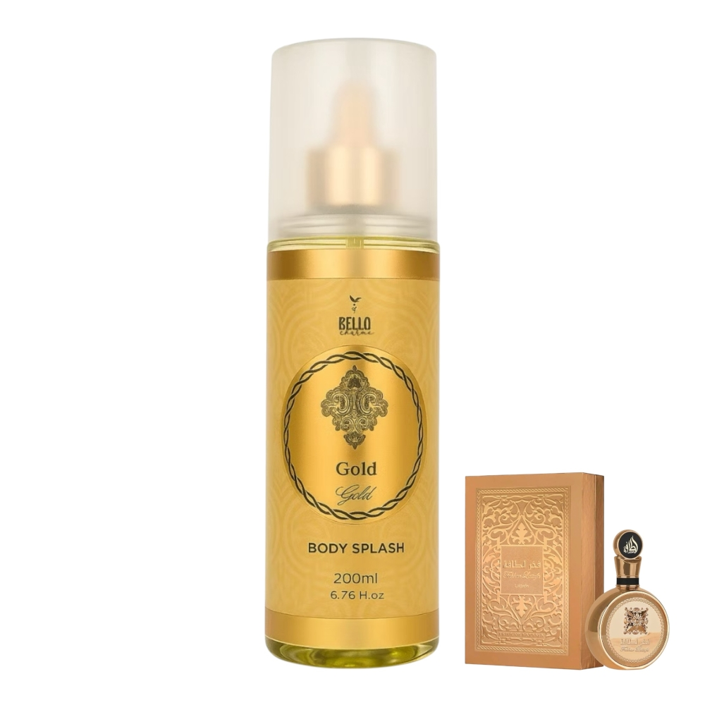 Body Splash Árabe Gold BelloCharme 200ml – Fragrância Sofisticada e Refrescante