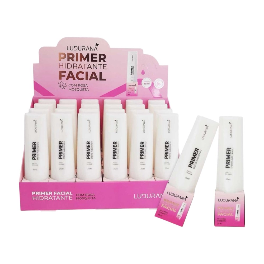 Primer Hidratante Facial com Rosa Mosqueta 35ml – Ludurana