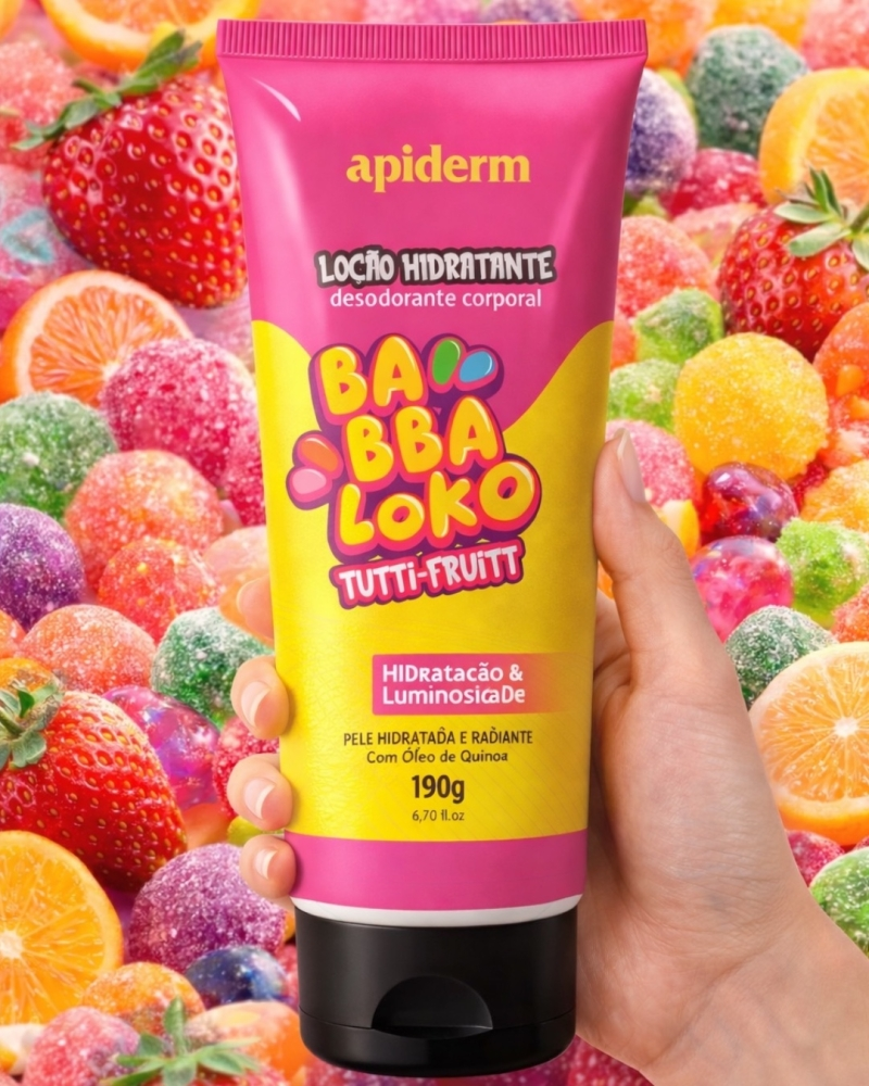 Loção Hidratante Apiderm Babbaloko Tutti-Frutti 190g - Apinil