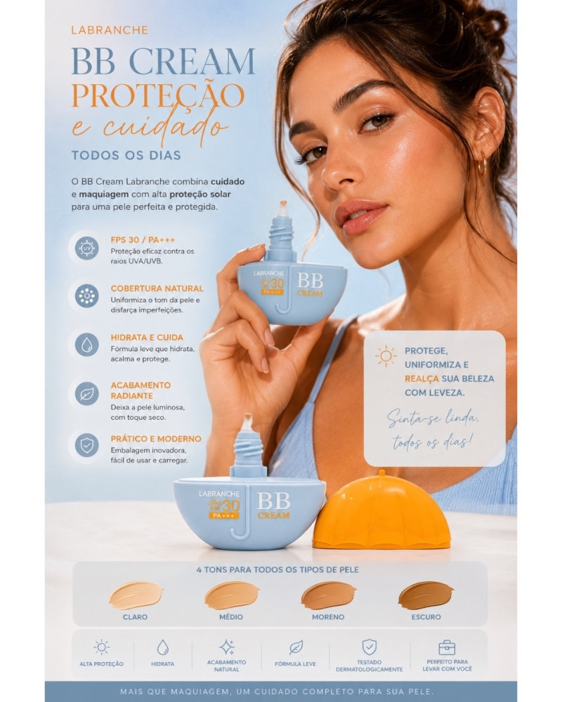 Base BB Cream SPF30 30ml – Labranche | Proteção Solar FPS 30 - Imagem 2
