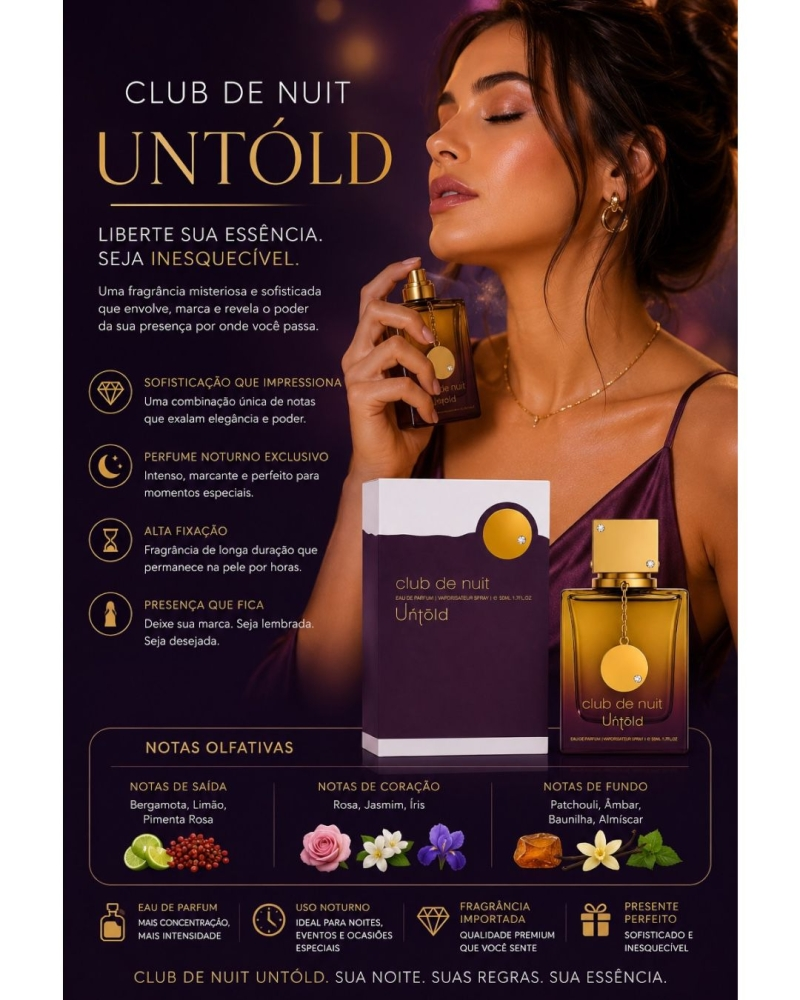 Perfume Untold EDP Unissex 50ml – Clive Dorris - Imagem 2