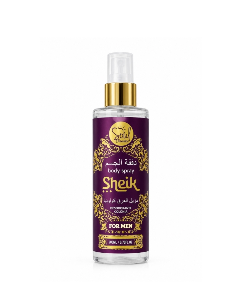 Body Splash Sheik Masculino 200ml- Soul