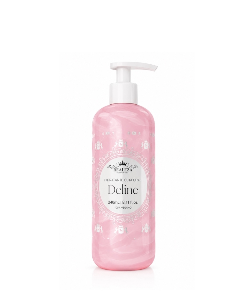 Hidratante Corporal Deline Realeza 240ml – Hidratação Intensa e Pele Perfumada